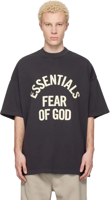 Мужская футболка Fear of God ESSENTIALS Campus 90s, черная