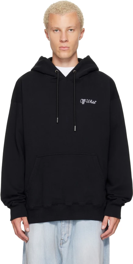 Мужское худи Off-White Script Logo Skate, черное