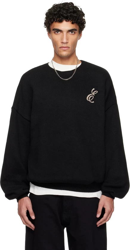 Мужской свитер Fear of God ESSENTIALS с вышивкой, черный