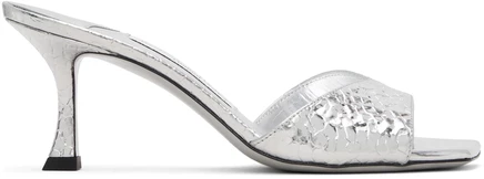 Женские босоножки Jimmy Choo Skye 70, серебристые