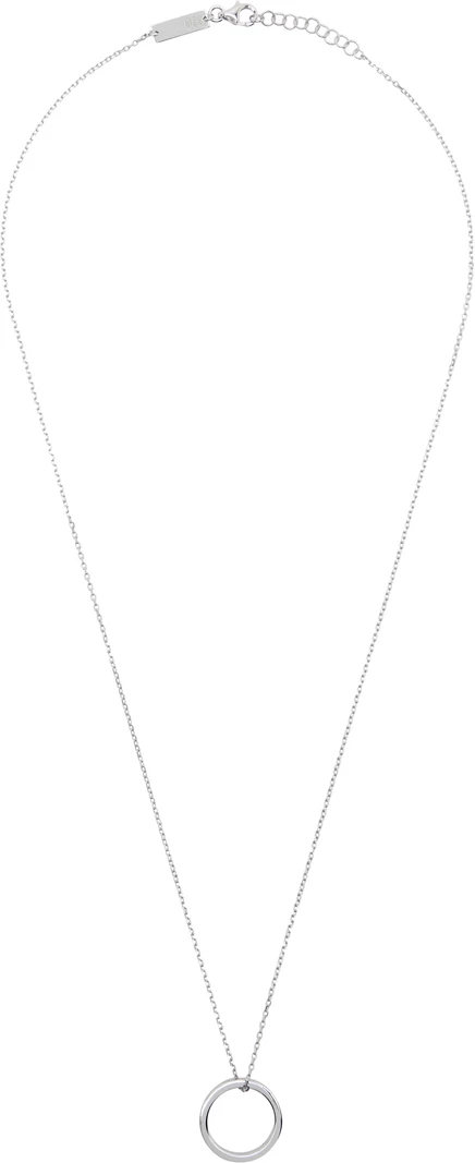 Колье Maison Margiela Logo Reference Ring, серебристое