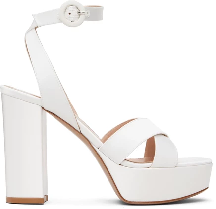Женские босоножки Gianvito Rossi Sabrina на каблуке, белые