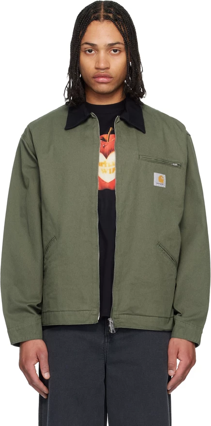 Мужская куртка Carhartt WIP OG Detroit, зелено-черная