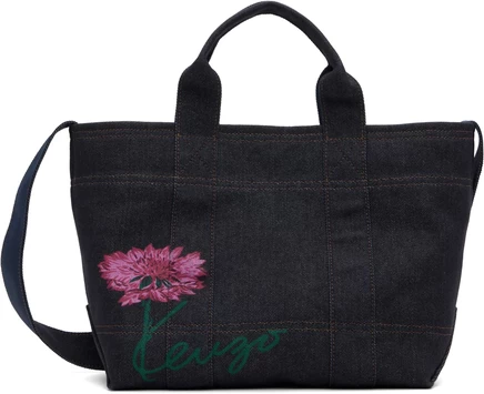 Мужская сумка-тоут Kenzo Tulip, маленькая, темно-синяя