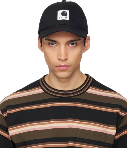 Мужская кепка Sacai Carhartt WIP Duck, черная