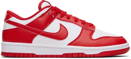 Мужские кроссовки Nike Dunk Low Retro, белые/красные