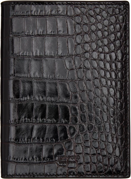Мужская обложка для паспорта Tom Ford Croc, эспрессо
