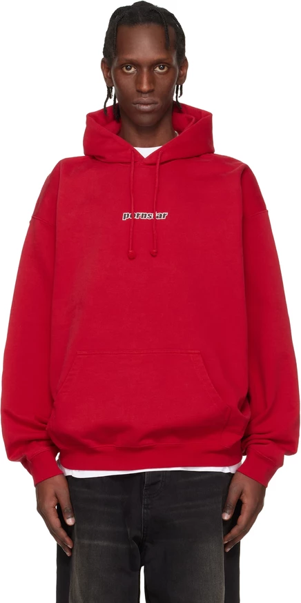 Мужское худи VETEMENTS Pornstar, красное