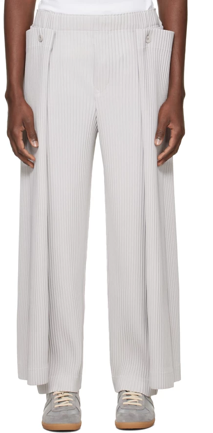Мужские брюки Homme Plissé Motion Blur, серые