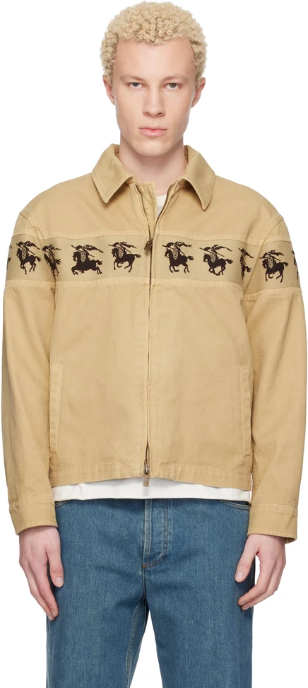 Мужская куртка Burberry Galloping Knight, бежевая