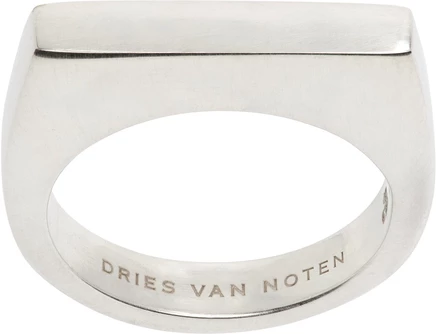 Мужское тонкое кольцо Dries van Noten, серебристое