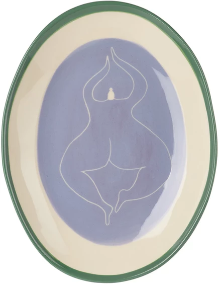 Purple 'Just Chilling' Oval Plate lilac
