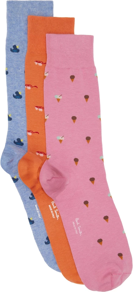 Мужские носки Paul Smith, 3 пары, разноцветные