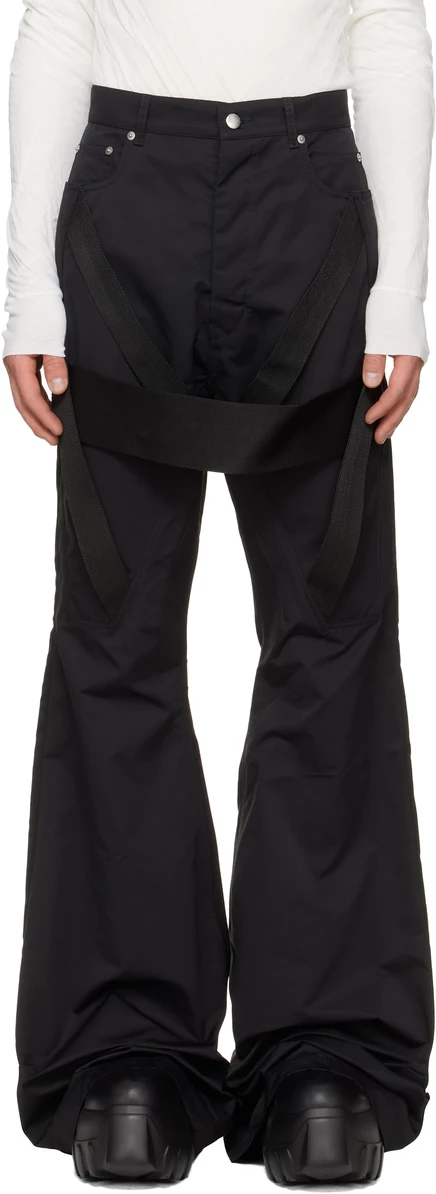 Мужские брюки Rick Owens Tower Bolan с ремнями, черные