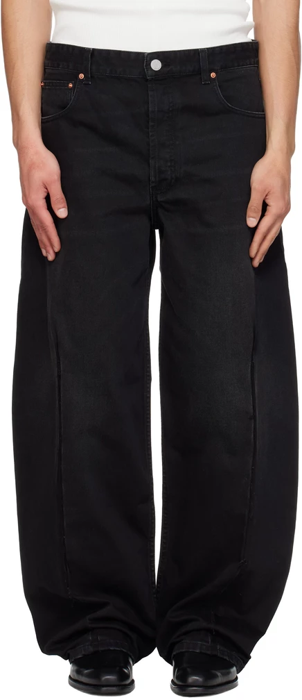 Мужские джинсы VETEMENTS Cut Cross, чёрные
