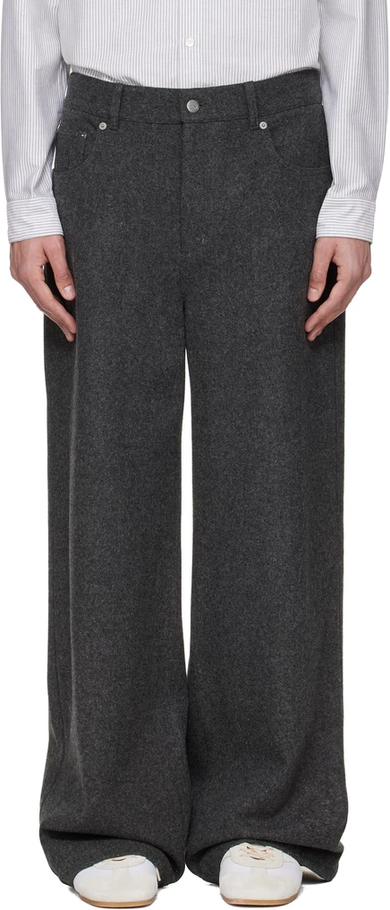 Мужские брюки A.P.C. Clyde, широкие, антрацитовые