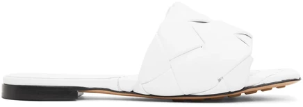Женские сандалии Bottega Veneta Intrecciato Lido, белые