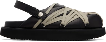 Мужские лоферы Rick Owens Megalace, черно-жемчужные