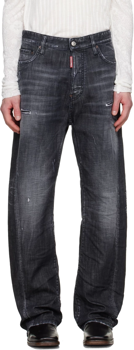 Мужские джинсы DSquared2 Loose Twisted, черные