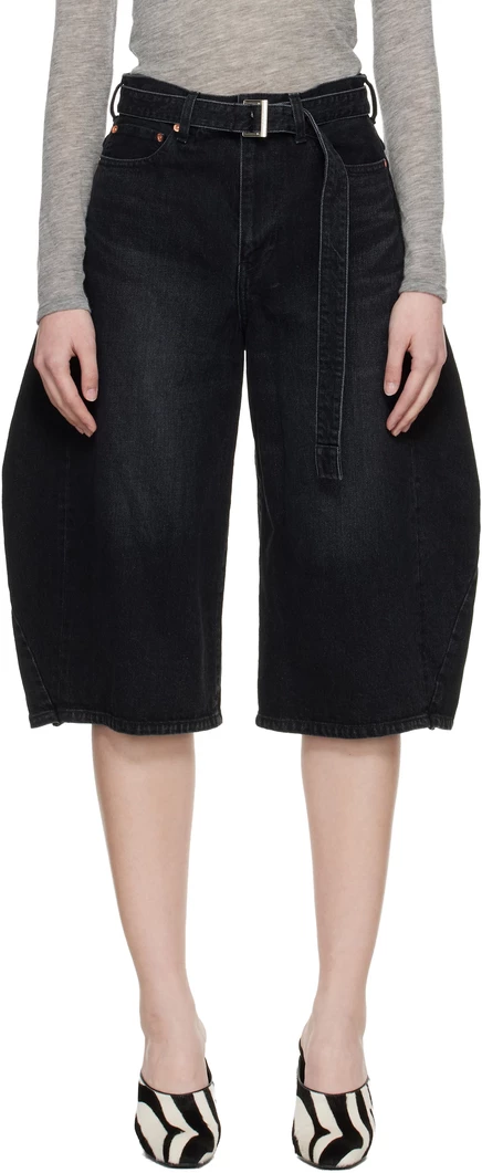 Женские джинсы Sacai Black Denim, черные