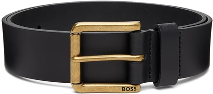 Мужской кожаный ремень Boss, черный