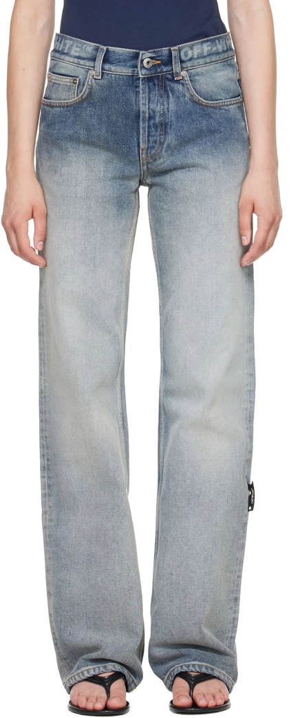 Женские джинсы Off-White Indust Susy, синие омбре