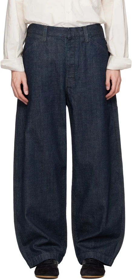 Мужские свободные джинсы Lemaire Maxi Workwear, индиго