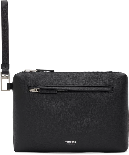 Мужской клатч Tom Ford из зернистой кожи, черный