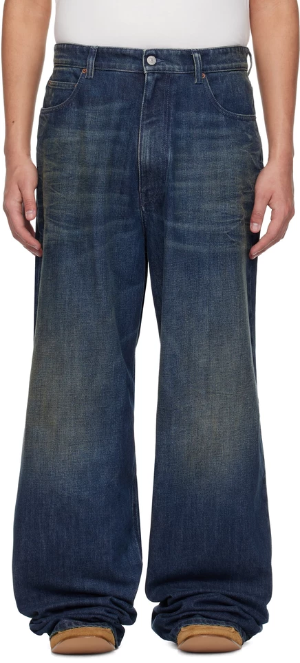 Мужские джинсы MM6 Maison Margiela 5-карманные, темно-синие
