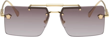 Мужские очки Versace Medusa, золотисто-фиолетовые