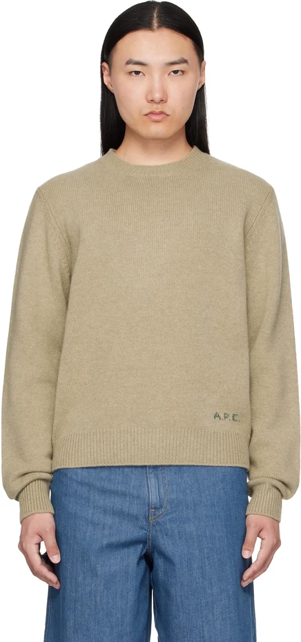 Мужской свитер A.P.C. Edmond, бежевый меланж