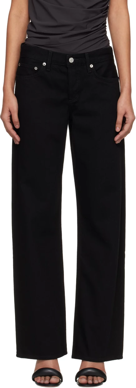 Женские свободные джинсы AGOLDE Low Rise, чёрные