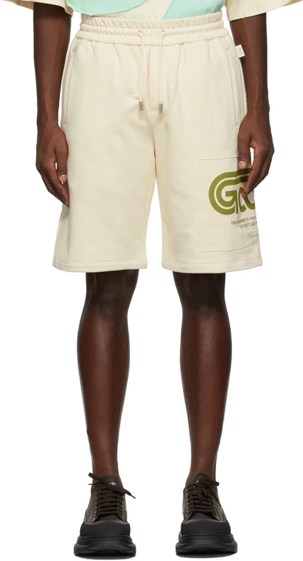 Beige Eco Regular Sweat Shorts white cup