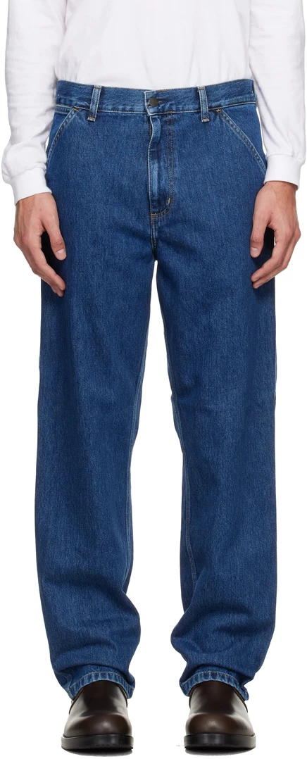 Мужские джинсы Carhartt WIP Single Knee, выбеленные