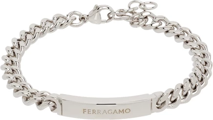 Мужской браслет-цепь Ferragamo Curb, палладий