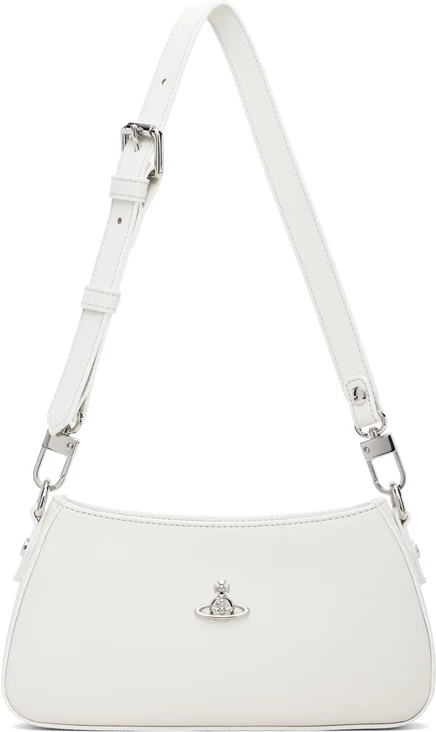 Сумка для телефона Vivienne Westwood White Tasha через плечо, темно-белая