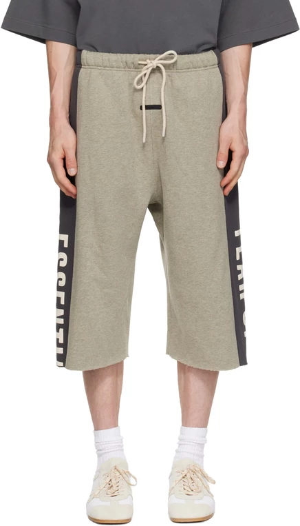 Мужские шорты Fear of God Essentials, серо-бежевые