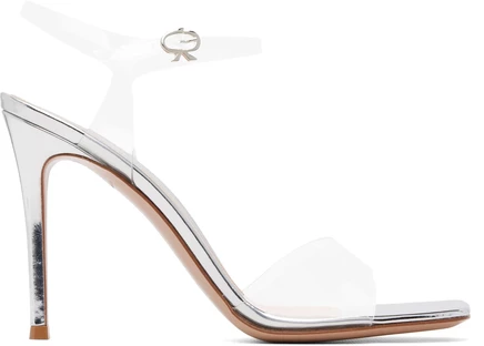 Женские босоножки Gianvito Rossi Cher, серебристые