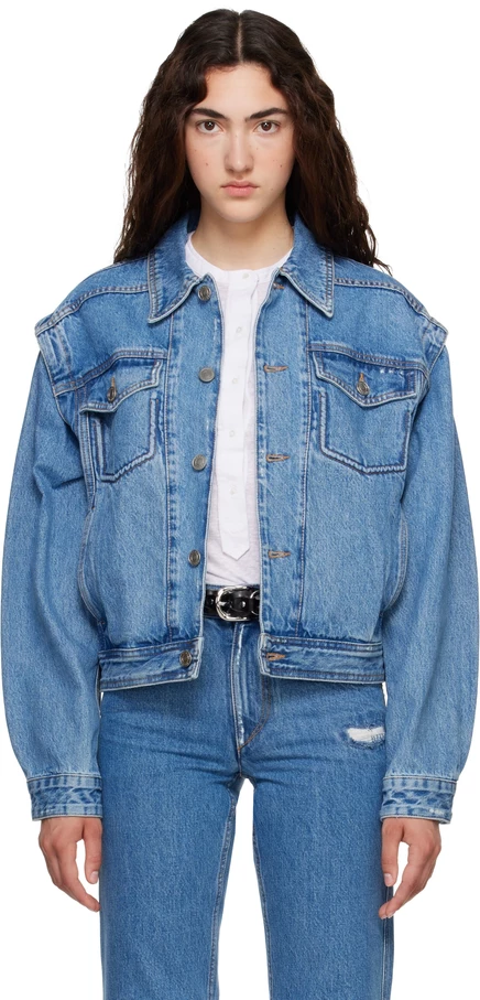 Женская джинсовая куртка Isabel Marant Etoile Zyma, голубая