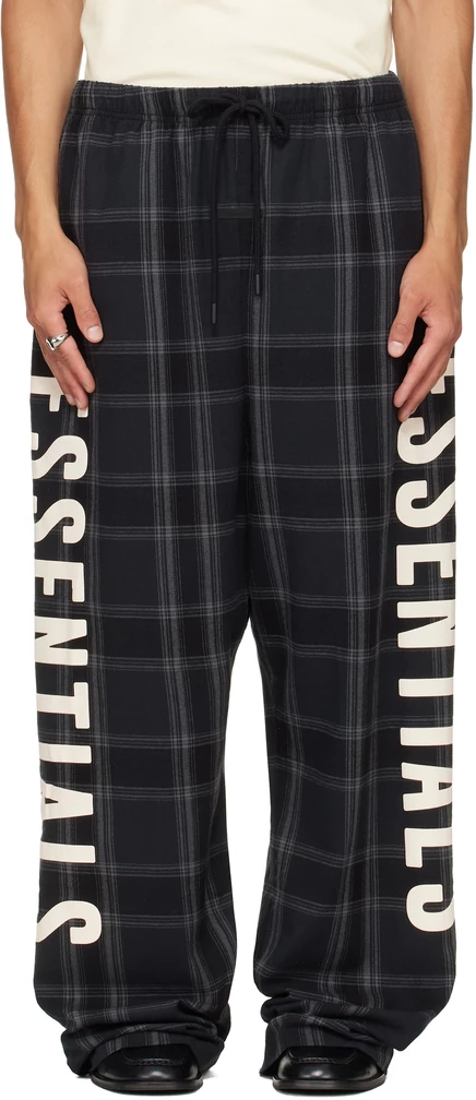 Мужские брюки Fear Of God Essentials в черную клетку