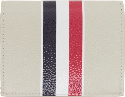 Мужской двойной картхолдер Thom Browne RWB Stripe, хаки