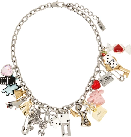 Колье Marc Jacobs «The Sticker Charm», серебро/мульти