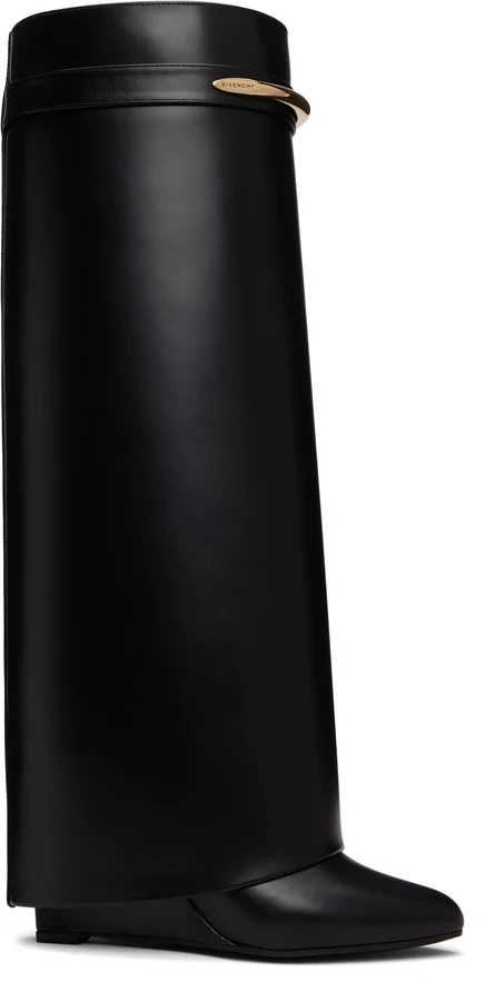 Женские высокие сапоги Givenchy Black Shark Pinch, черные