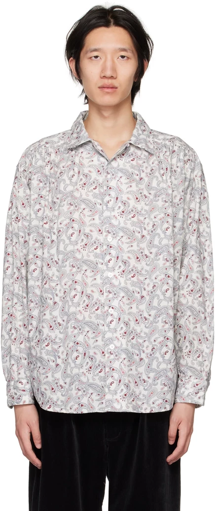 White Painter Shirt white paisley print