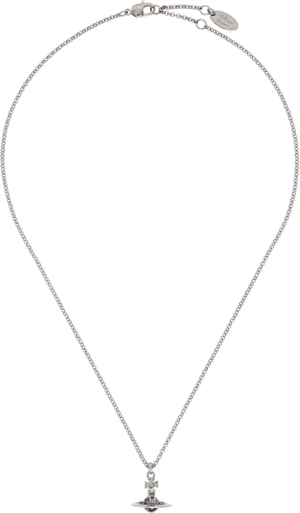 Мужское ожерелье Vivienne Westwood New Petite Orb, рутениевое