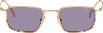 Мужские солнцезащитные очки Prada Eyewear PR D52S, золотистые/фиолетовые