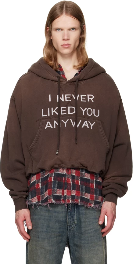 Мужское худи R13 I Never Liked You Balloon, оливковое