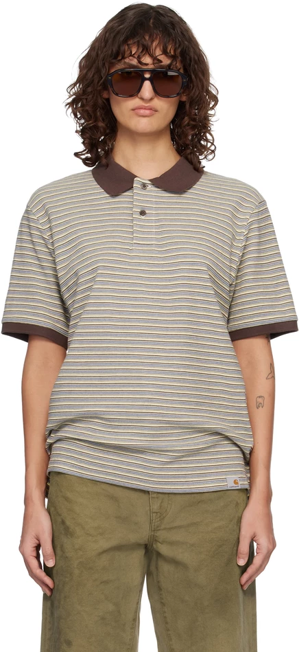 Женское поло Carhartt WIP Dion Stripe, восковое