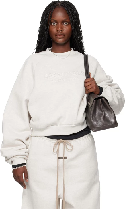 Женский свитшот Fear Of God ESSENTIALS, овсяный меланж