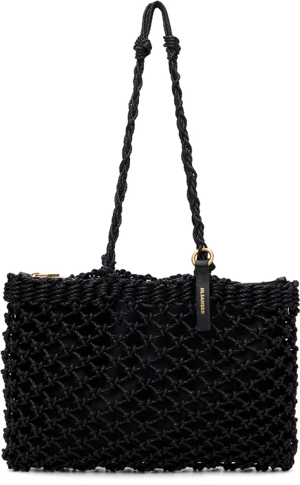 Женский шопер Jil Sander Tangle Net Tote, черный
